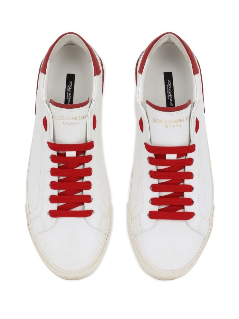 White Portofino Leather Sneakers