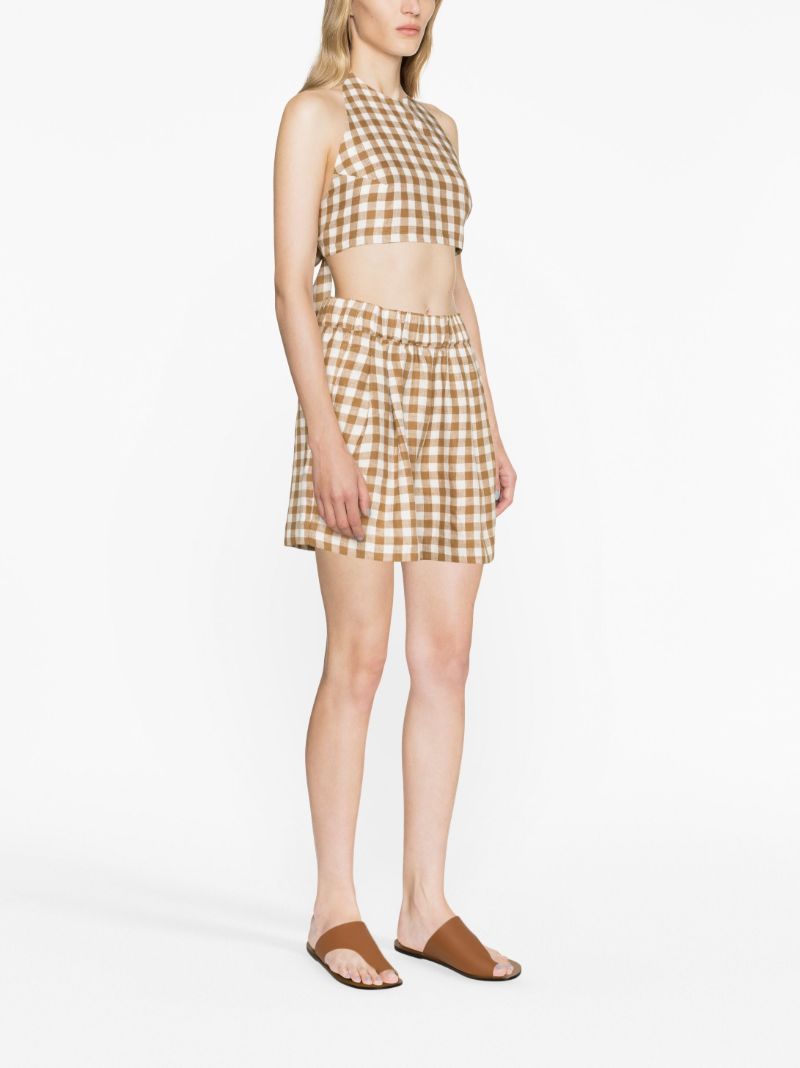 Brown Zurich Linen Shorts