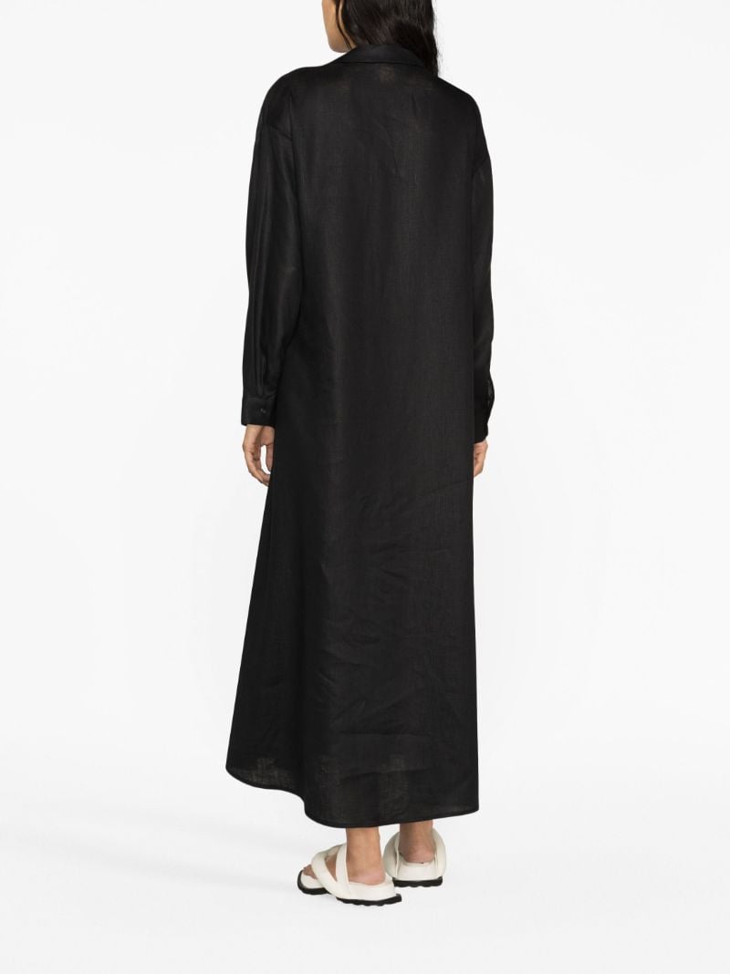Black Lisbon Linen Maxi Dress