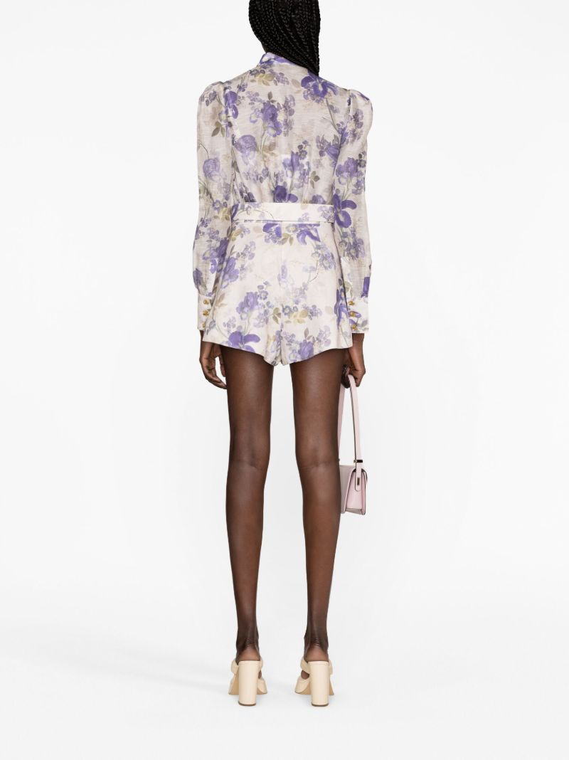 Blue Floral Print Shirt