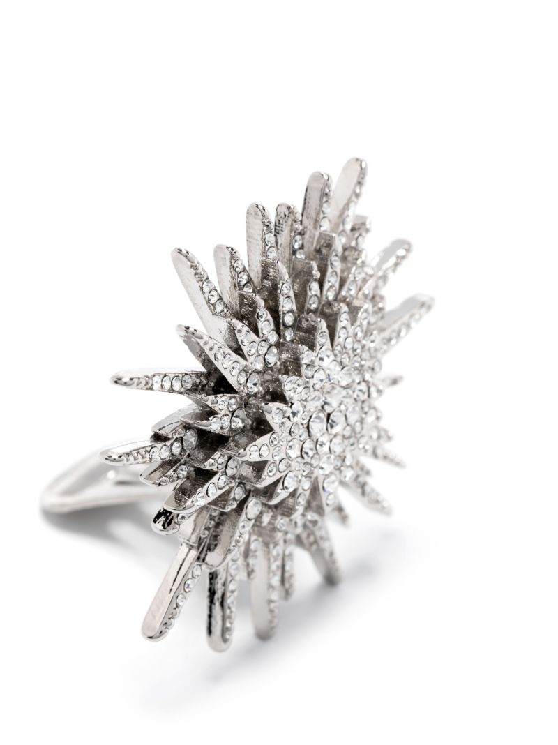 Silver-tone Crystal Stud Earrings