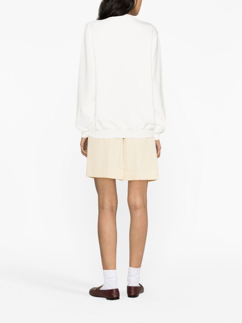 White Casa Way Embroidered Sweatshirt