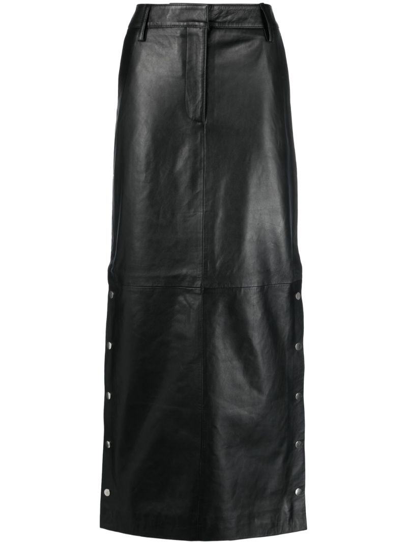 Black Leather Pencil Skirt