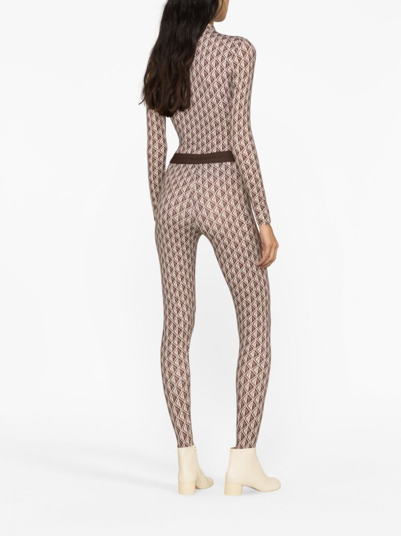 Brown Moon Diamant Jacquard Leggings