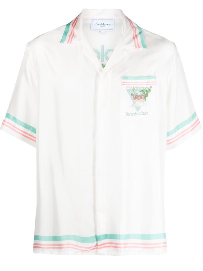 White Tennis Club Icon Silk Shirt