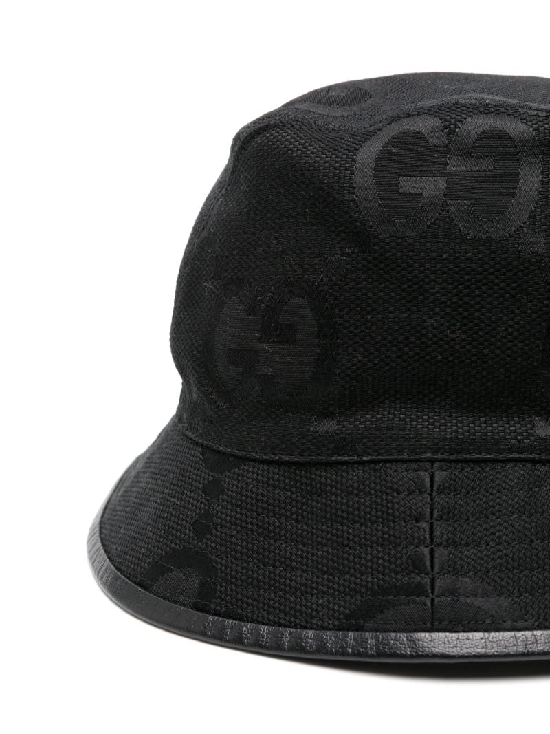 Black Gg Canvas Bucket Hat
