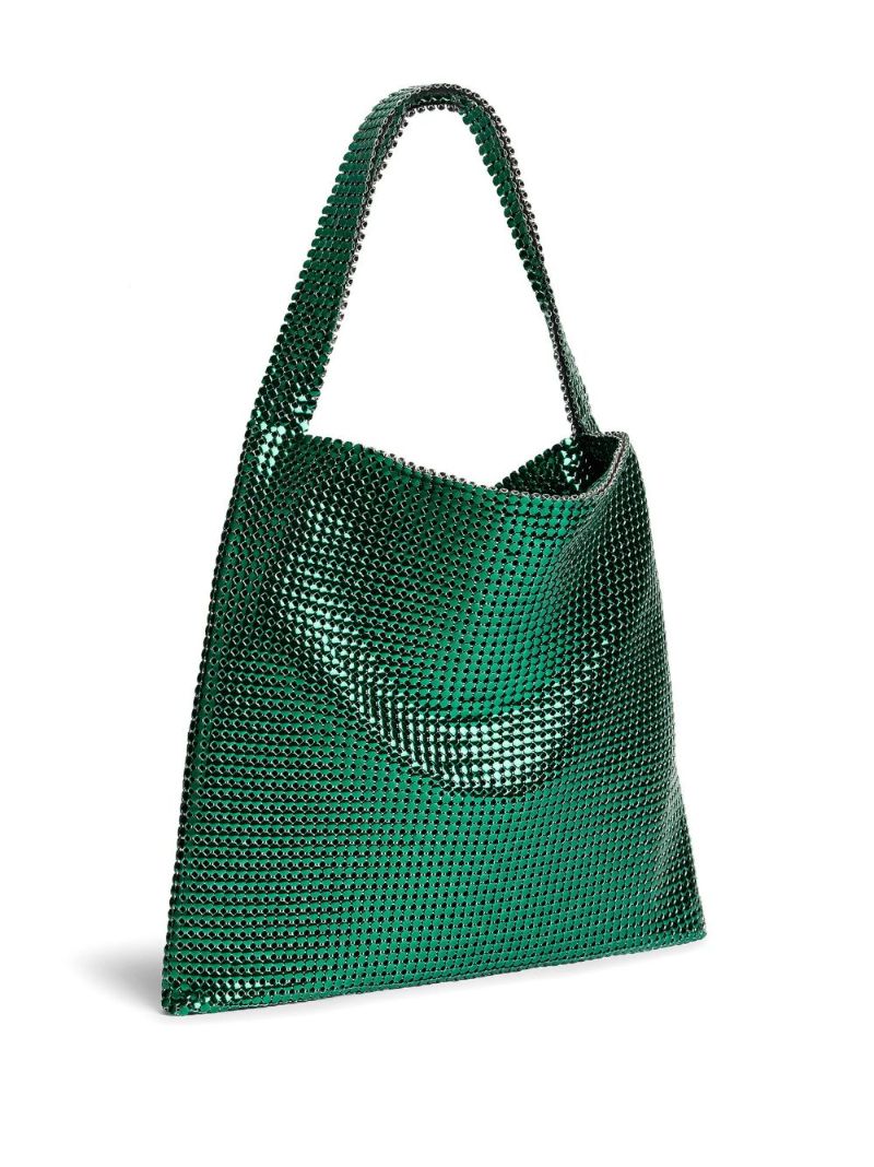 Green Pixel Chainmail Tote Bag