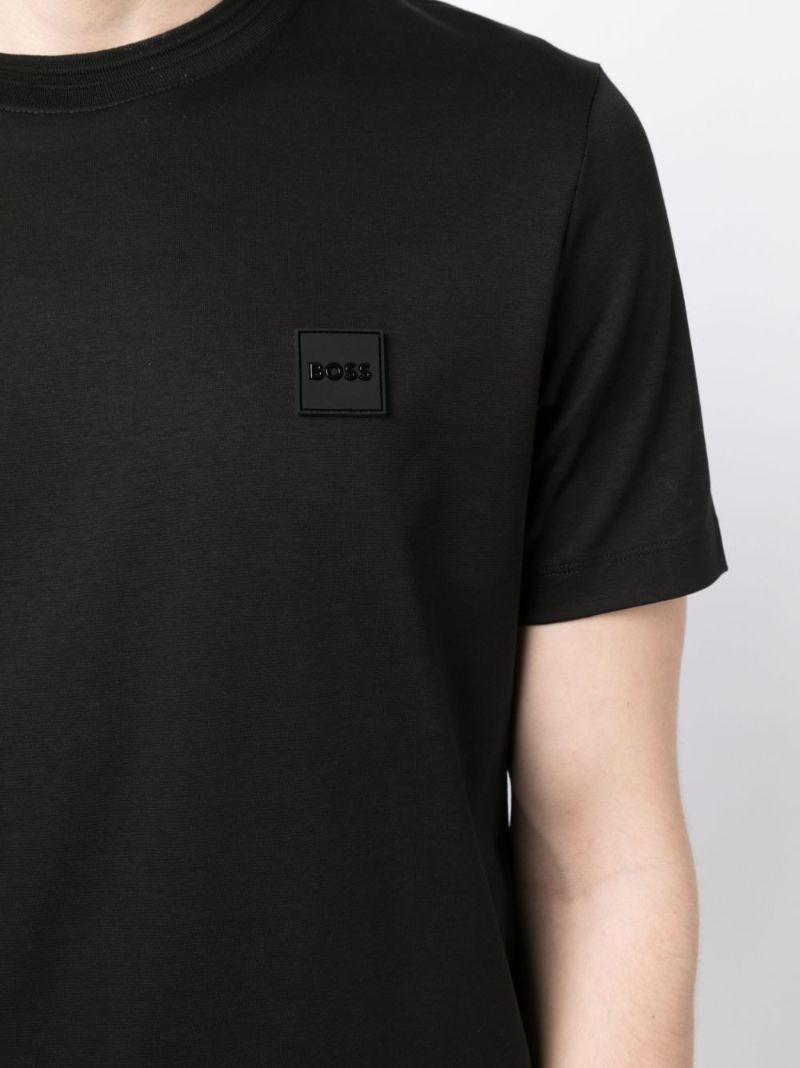 Black Logo-patch Cotton T-shirt