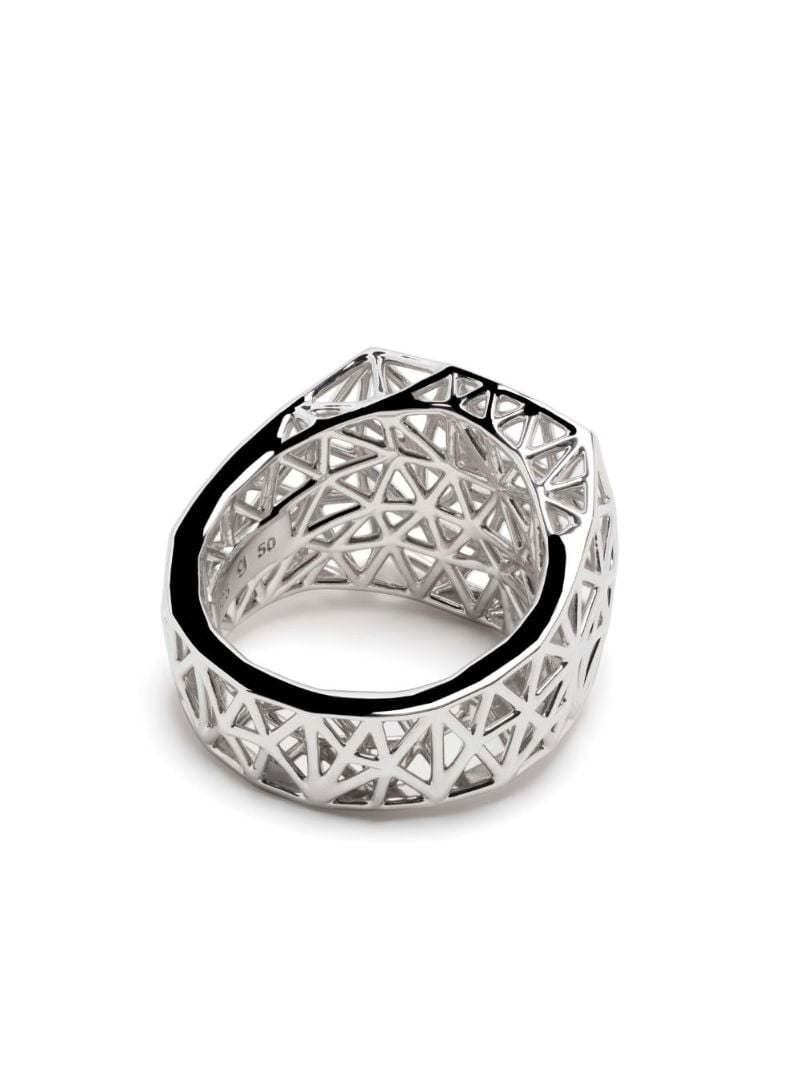 Sterling Silver Mesh Signet Ring