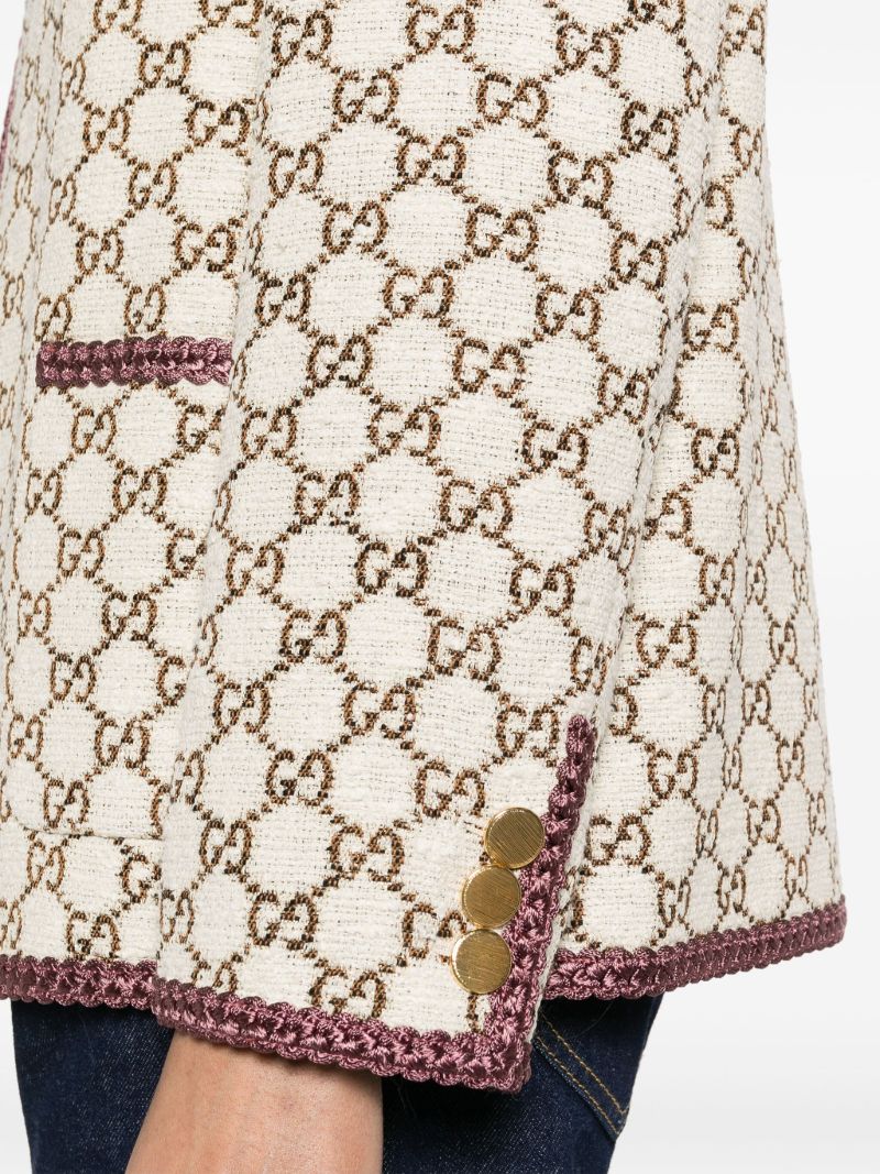 Neutral Gg Tweed Jacket