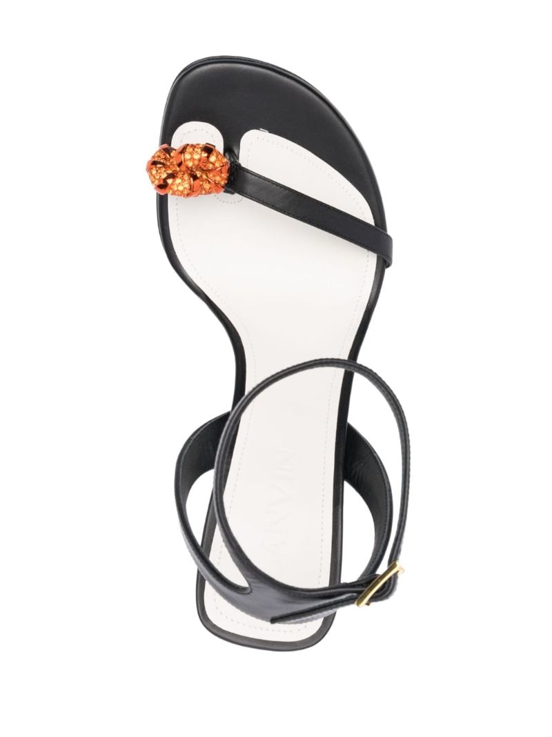Black Swing 105 Embellished Sandals