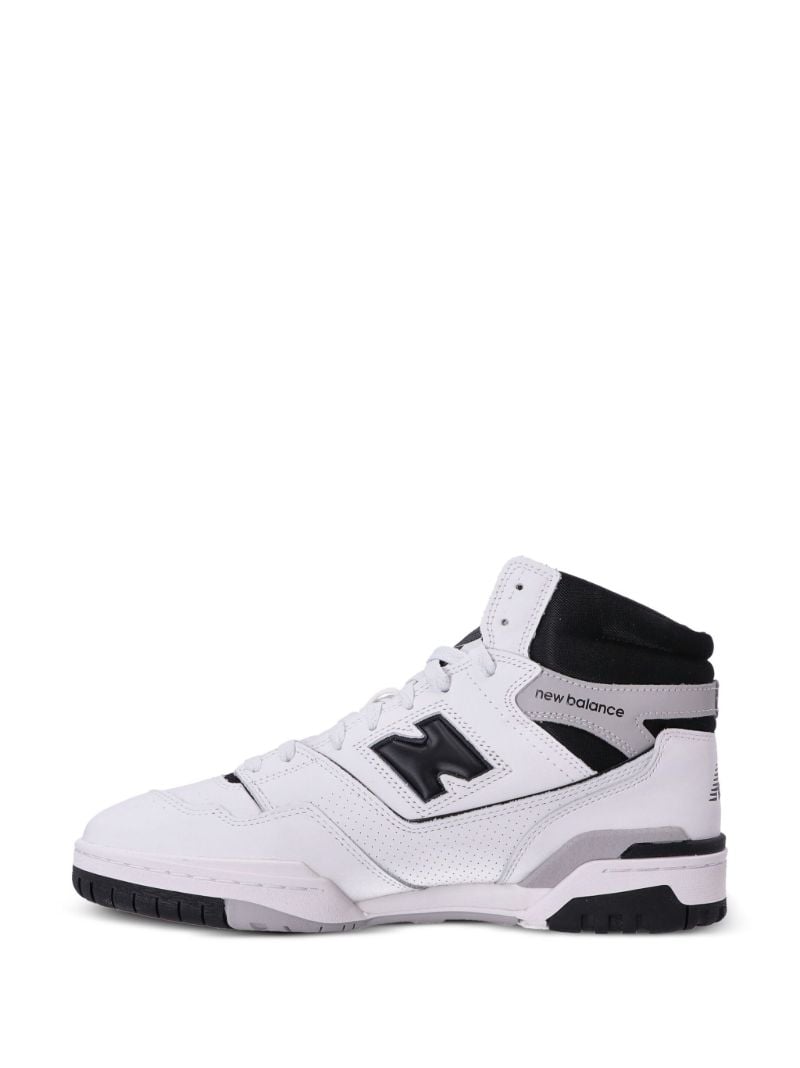 White 650 High-top Leather Sneakers
