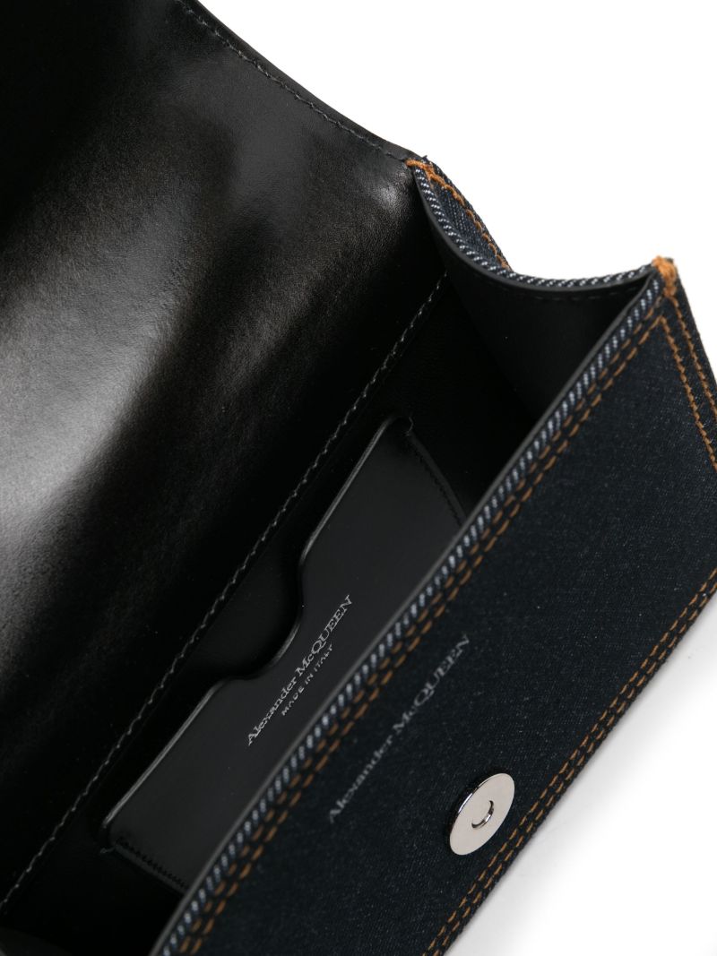 Blue the Biker Mini Jewelled Satchel Bag
