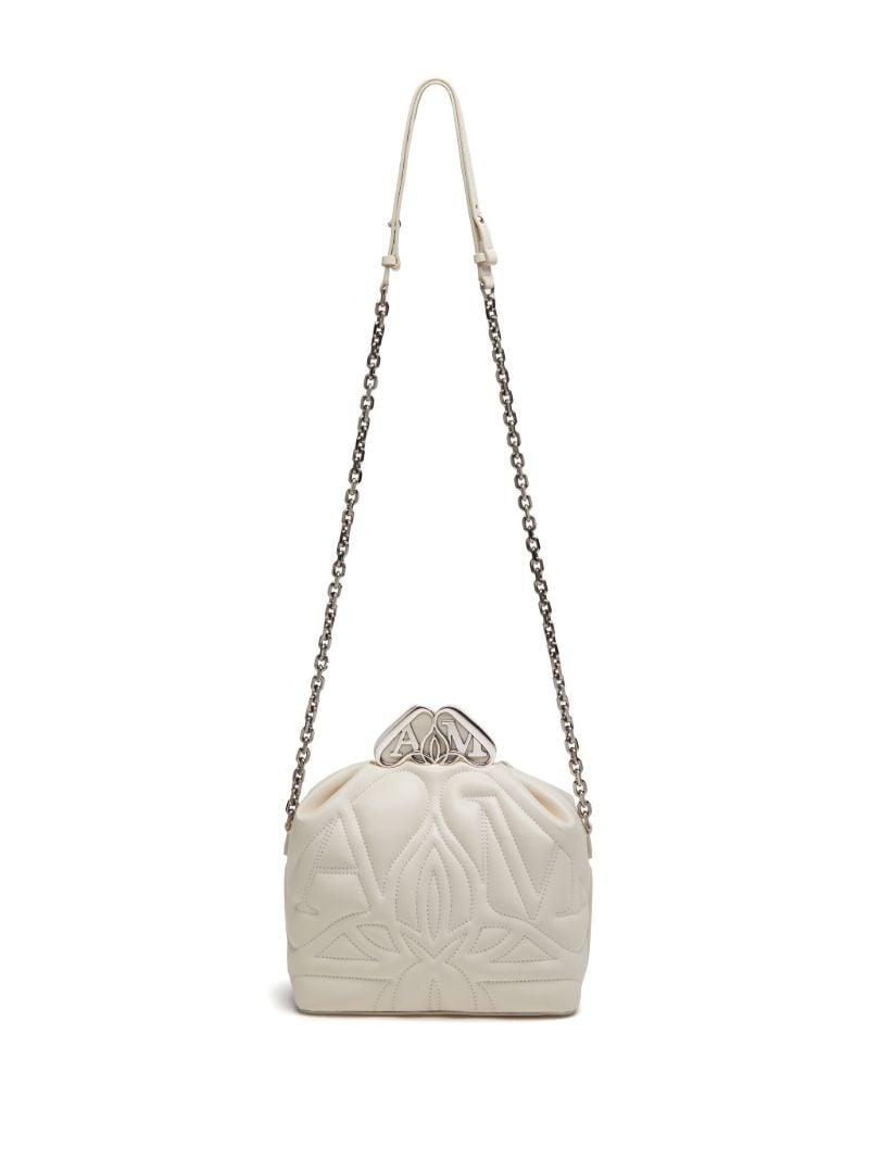 White the Seal Box Leather Cross Body Bag