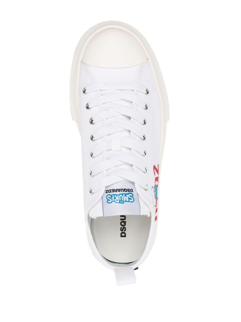 X Smurfs Black Low-top Cotton Sneakers