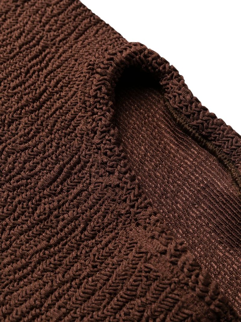 Brown Nancy One-shoulder Swimsuit