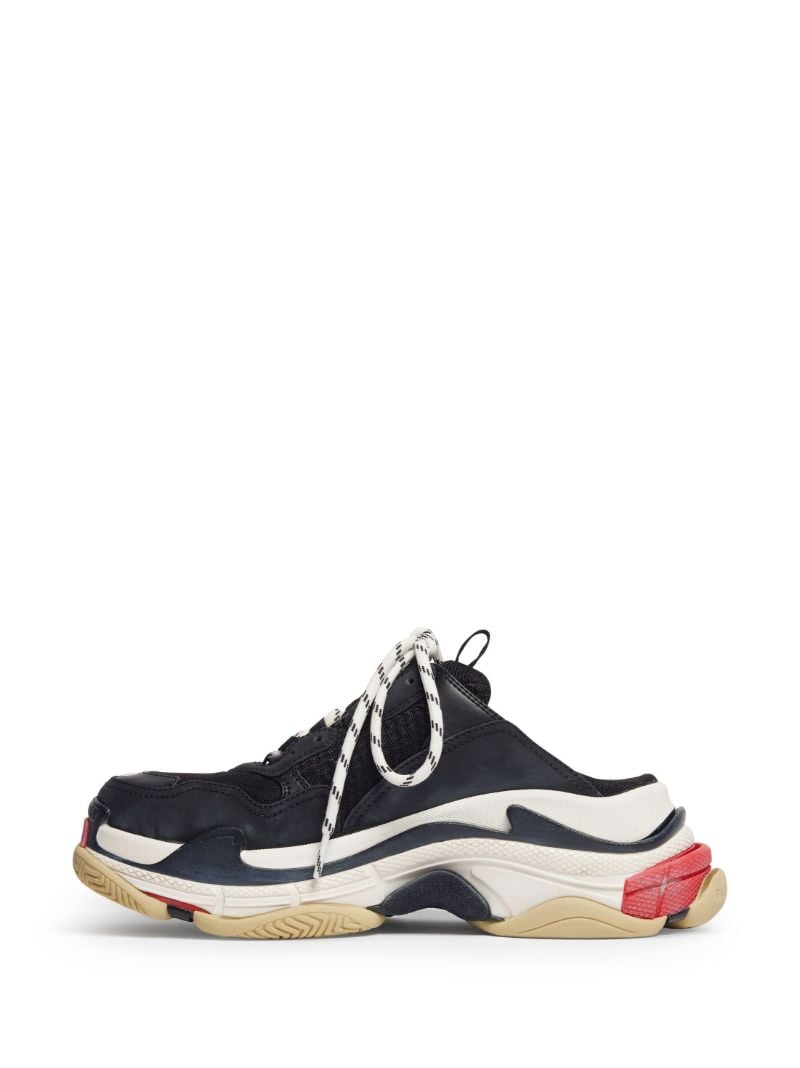 Black Triple S Mule Sneakers