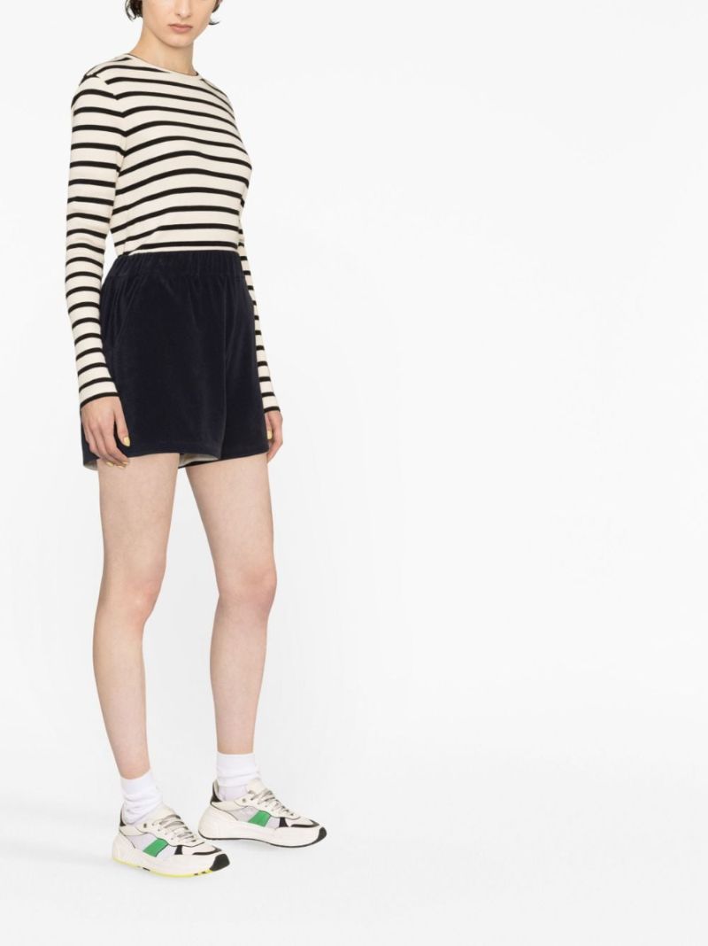 Blue Logo Patch Terrycloth Shorts