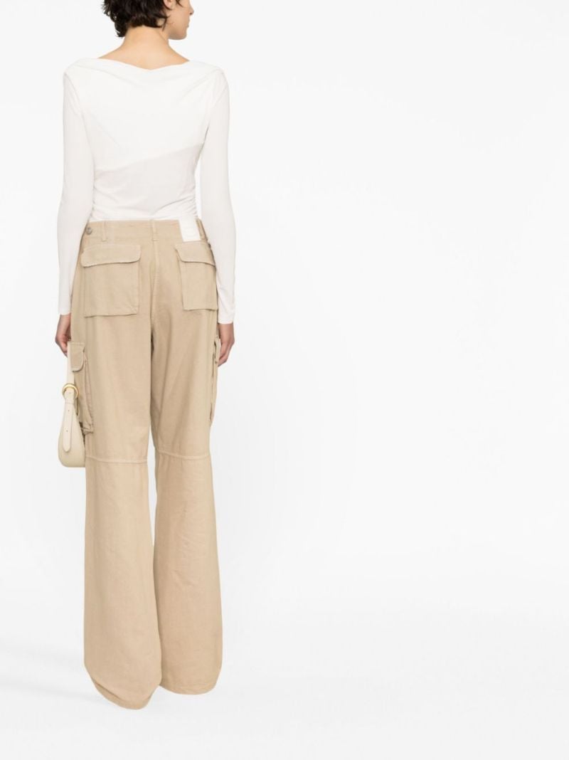 Neutral Wide-leg Cargo Trousers