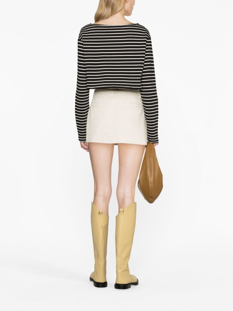 Black Tilla Striped Crop Top