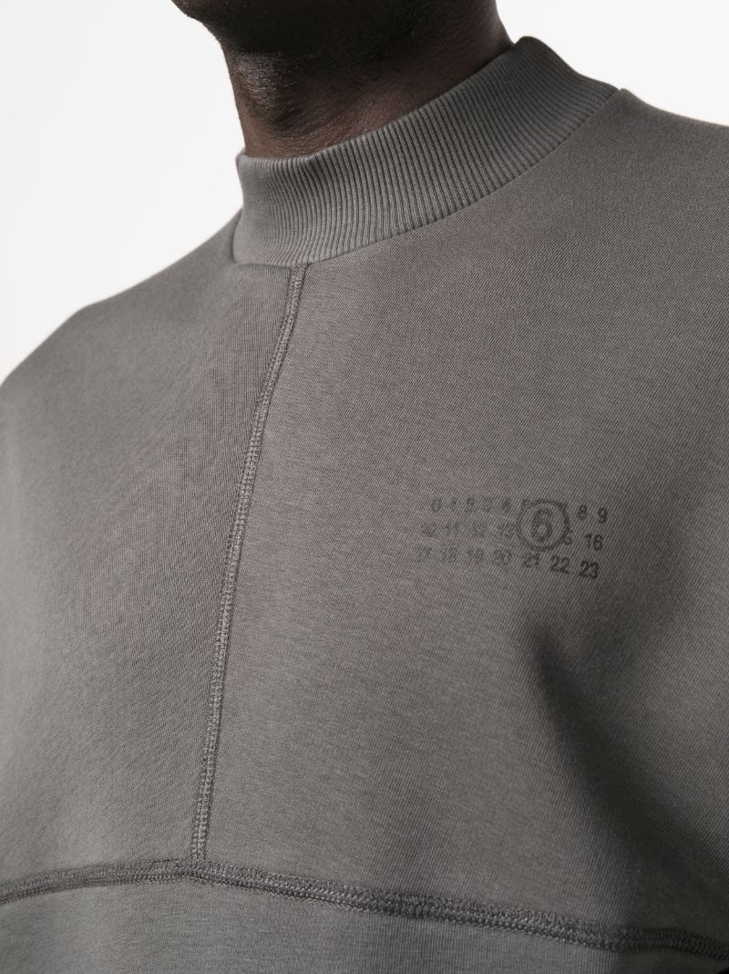 Grey High-neck Sweatshirt