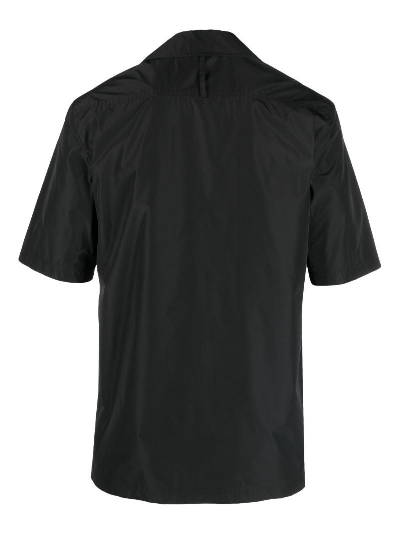 Black Short-sleeve Button-up Shirt