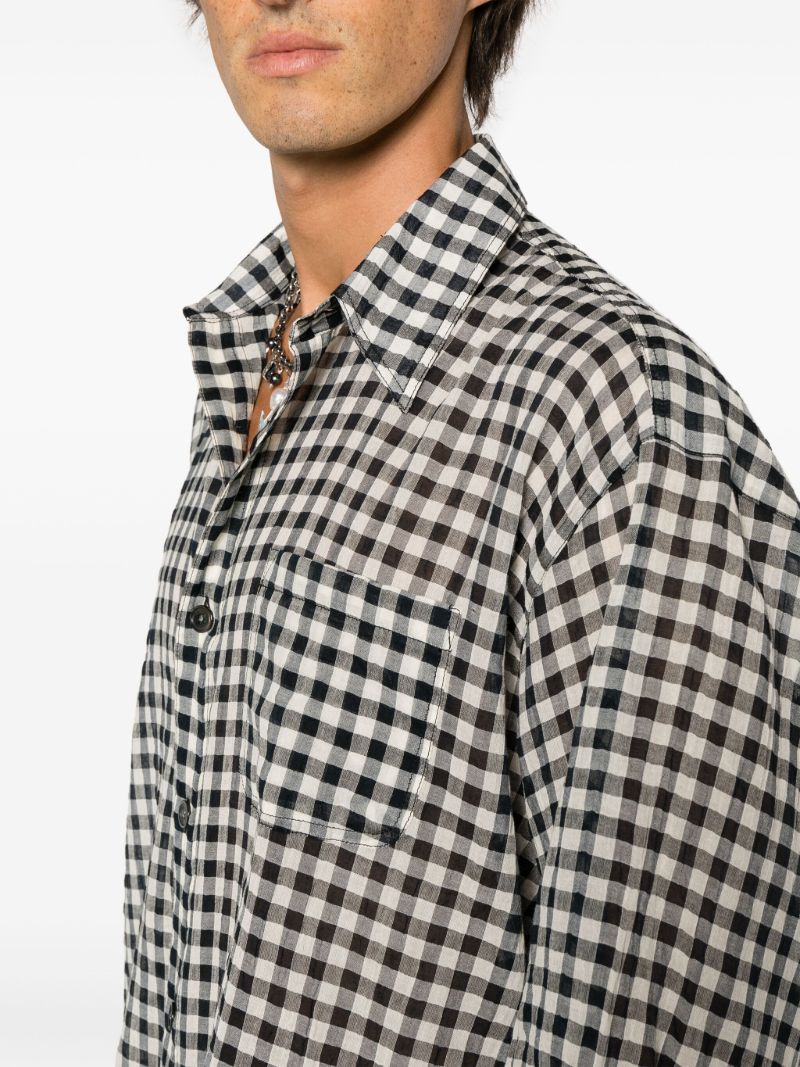 Black and White Darling Checked Cotton Shirt