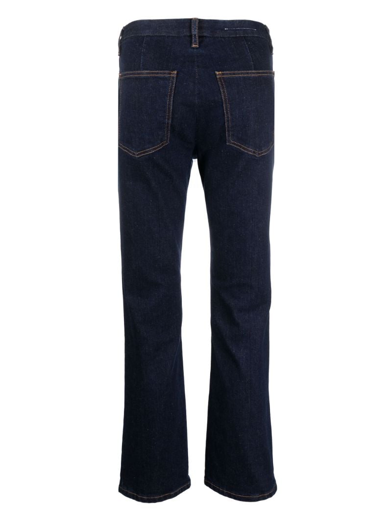 Blue Straight-leg Cropped Jeans