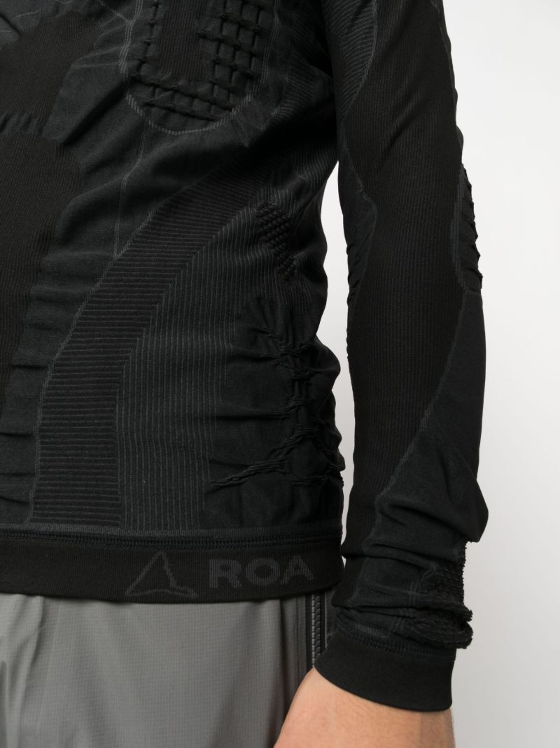 Black 3d-knit Long-sleeve Top
