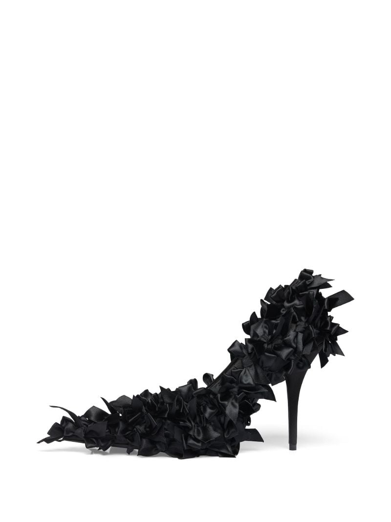 Black Marie-antoinette 110 Bow-embellished Pumps