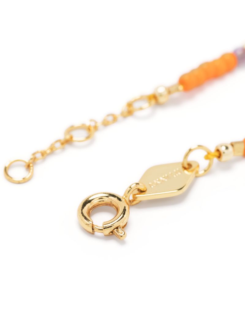 Orange Glass Beads Bracelet
