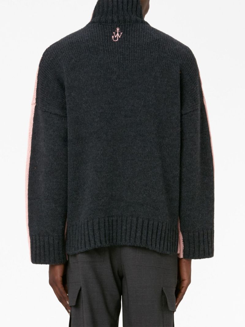 Pink High-neck Sweater