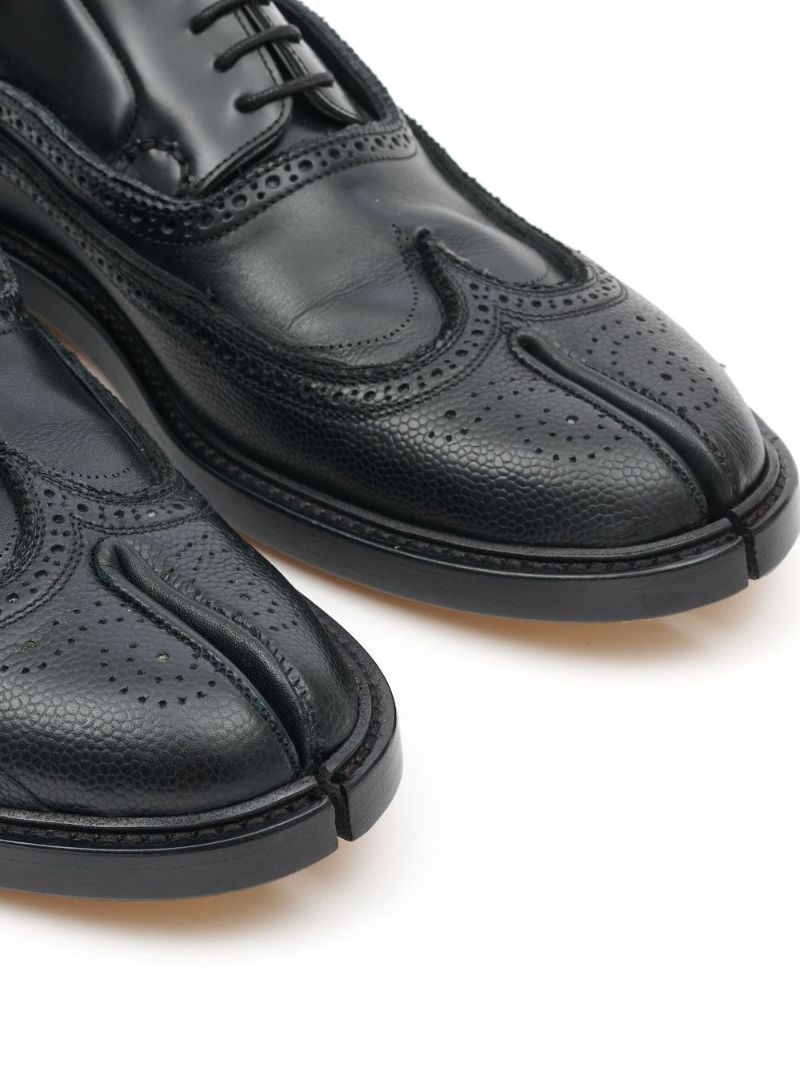 Black Tabi Monster Lace-up Leather Shoes