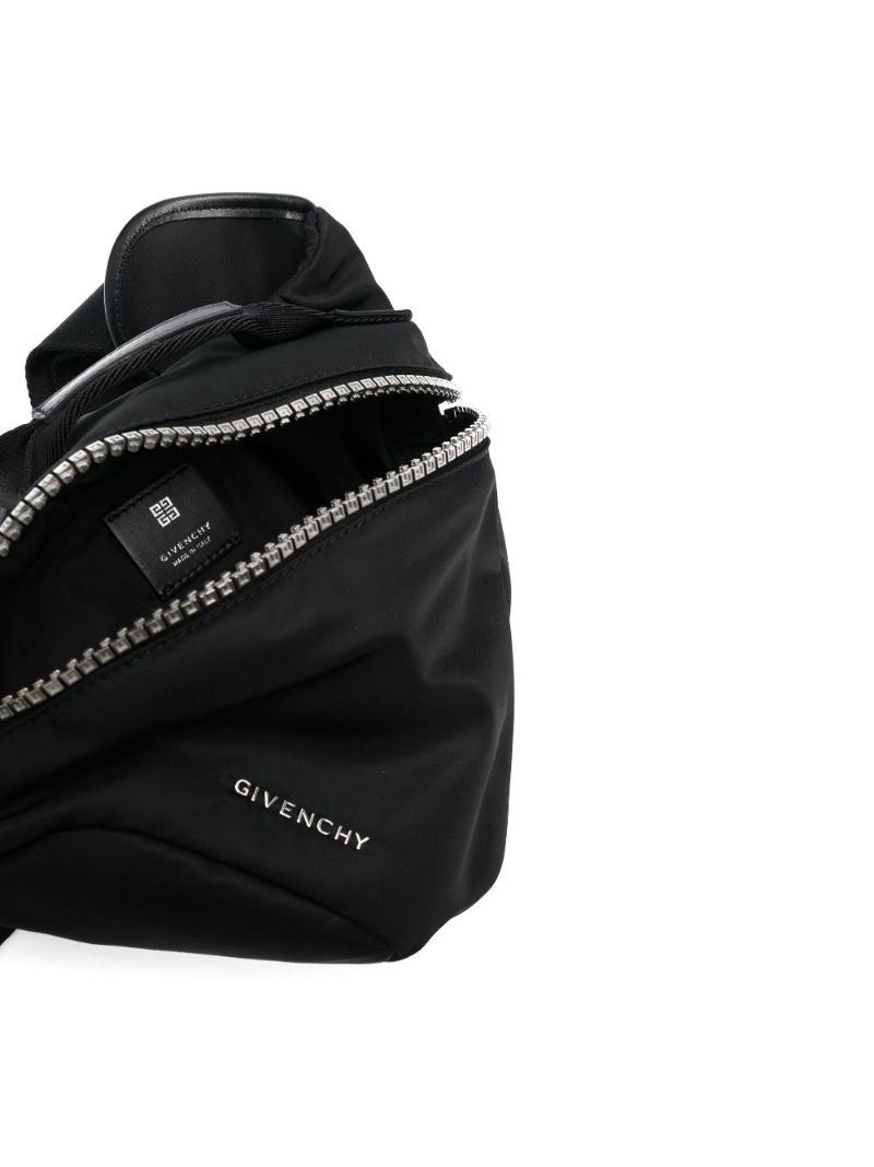 Black G-zip Cross Body Bag