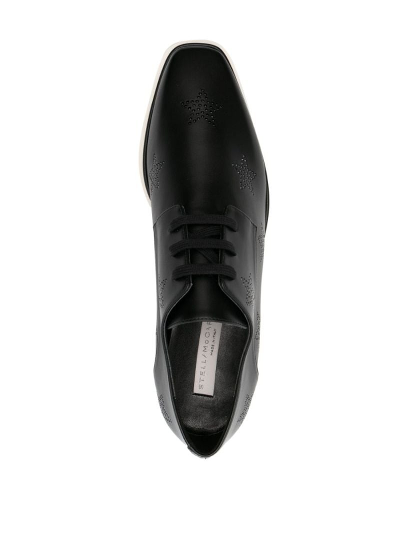 Black Elyse 80 Crystal Star Platform Shoes