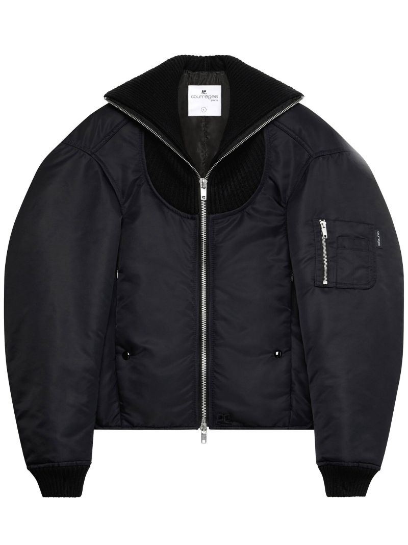 Black Cocoon Bomber Jacket