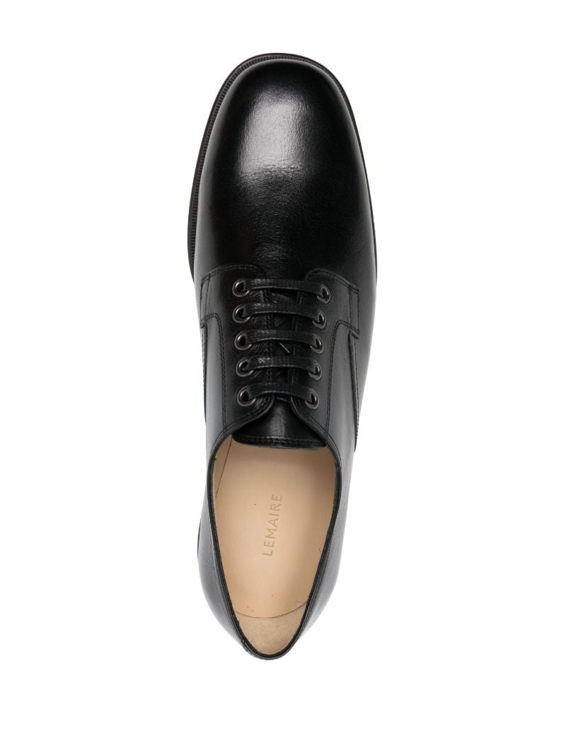 Black Leather Derby Shoes