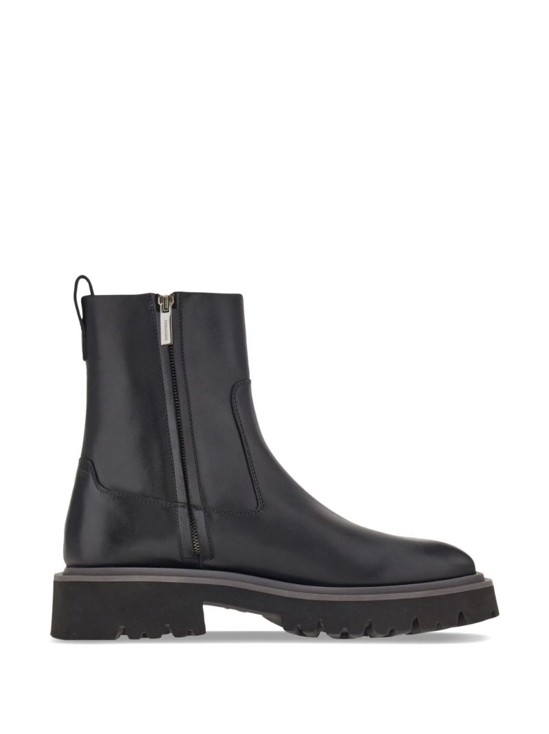 Black Leather Ankle Boots