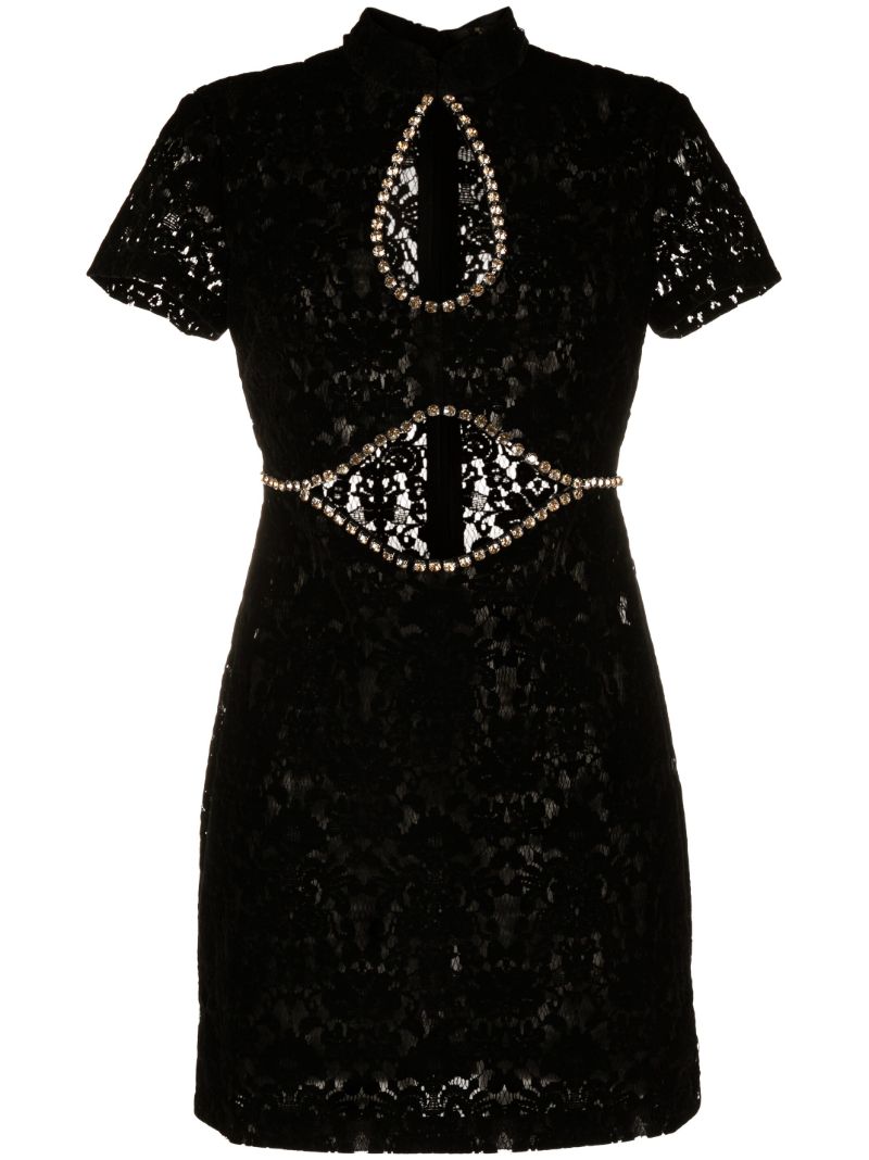 Black Mercy Cut-out Lace Mini Dress