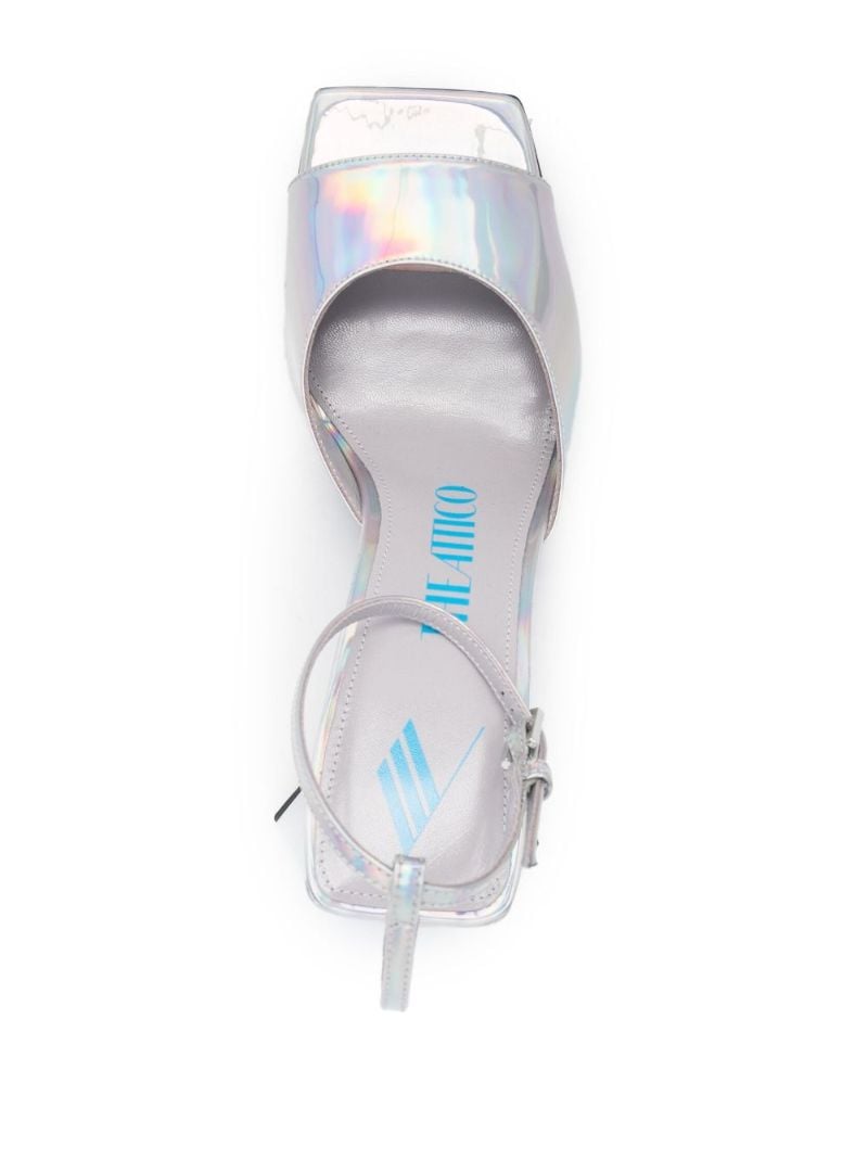 Silver Piper 85 Holographic Sandals