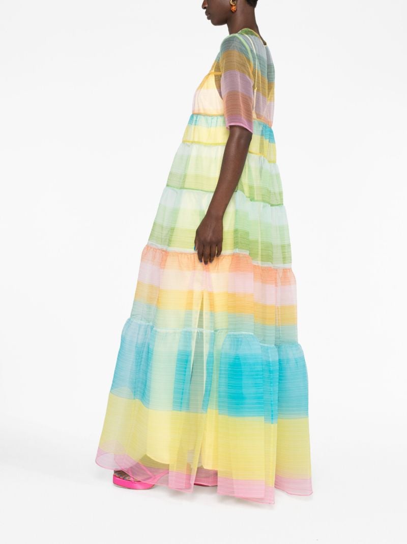 Green Hyacinth OmbrÃ_x0083_© Tiered Maxi Dress