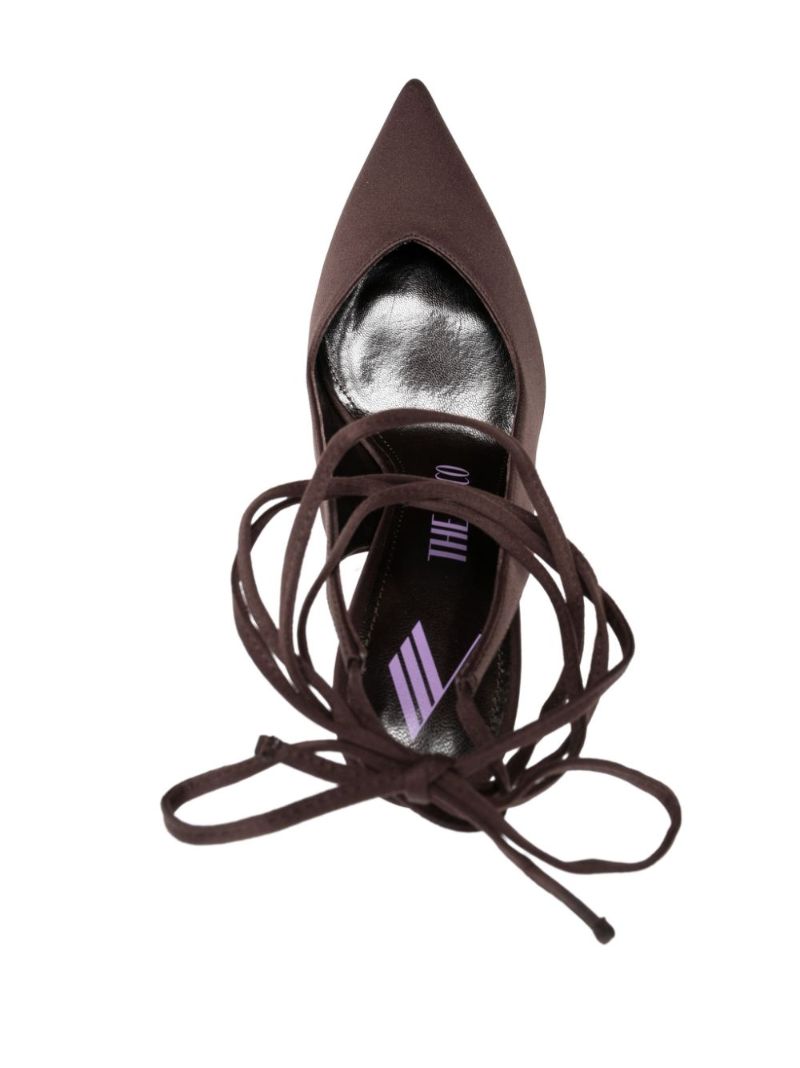 Brown Venus 105 Satin Pumps