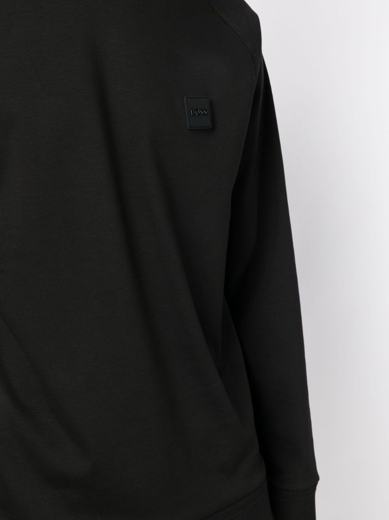 Black Logo-patch Sweatshirt