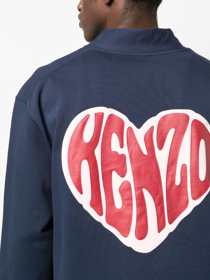 Blue Logo-print Cardigan
