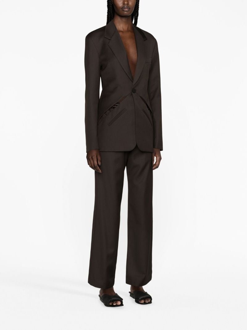 Black Triquetra Cut-out Blazer