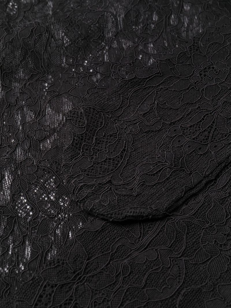 Black Floral Lace Tights