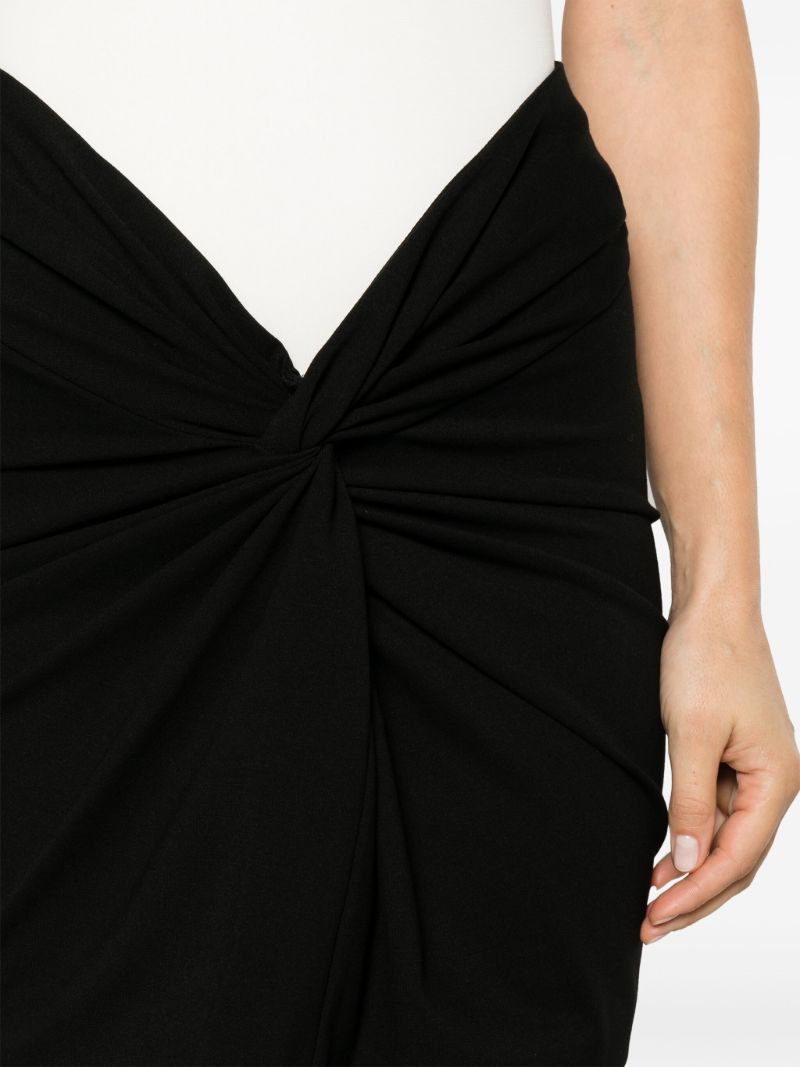 Black Barina Knot-detail Mini Skirt