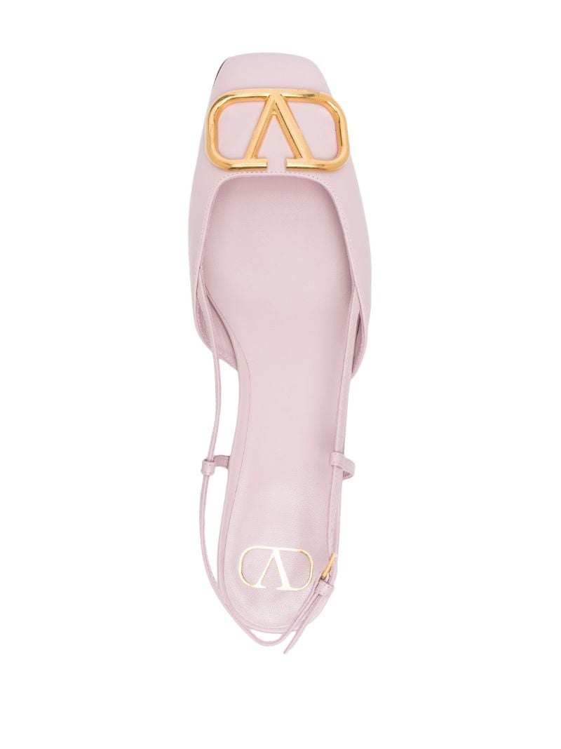 Purple Vlogo Signature 20 Leather Slingback Pumps