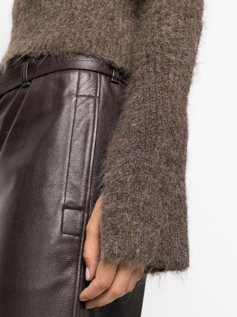 Brown Solare Ribbed Sweater