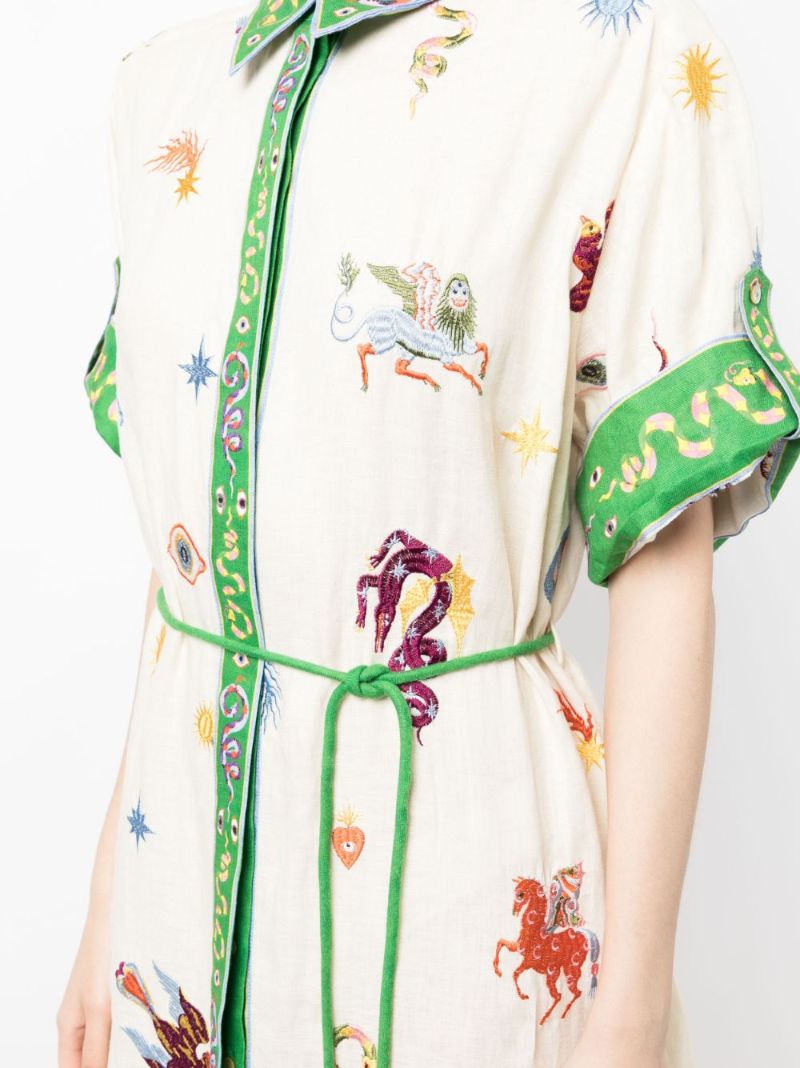 White Seeker Embroidered Dress